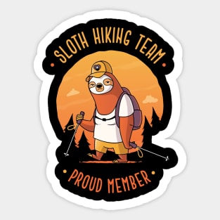 Sloth Hiking Team Sticker